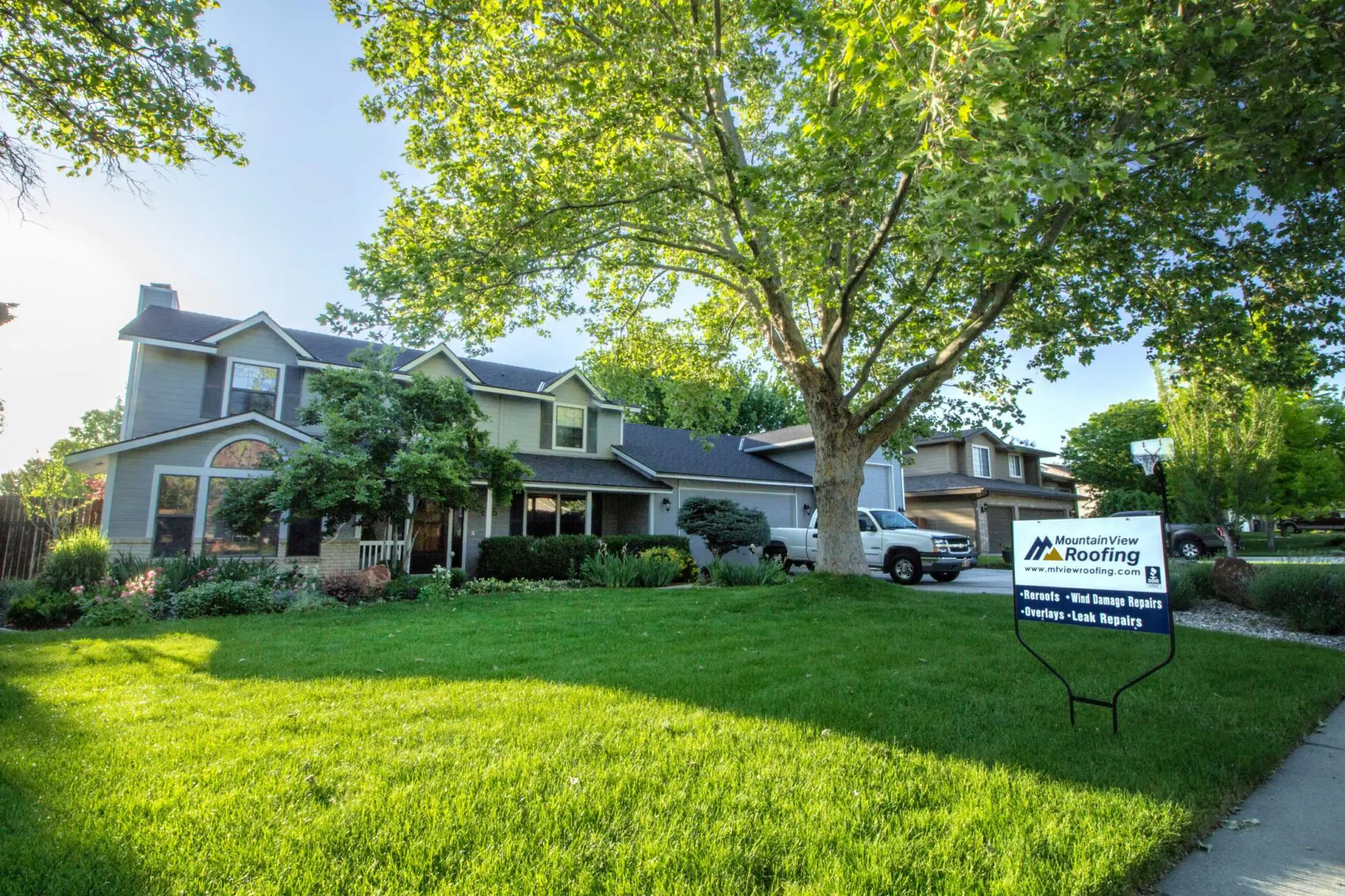 Recent new roof on a Boise home